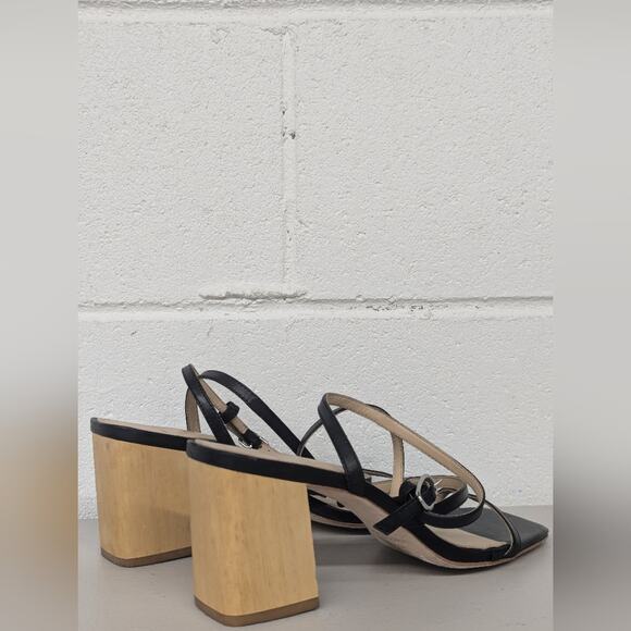 new BLACK SUEDE STUDIO Verana Ankle-strap High-heel Sandals In Black sz38 7.5-8 - Picture 4 of 11